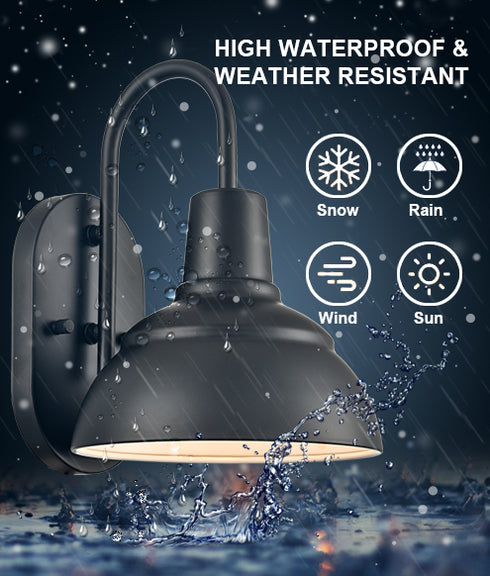 Farmhouse Indoor/Outdoor Wall Sconce Metal Barn Light for patio